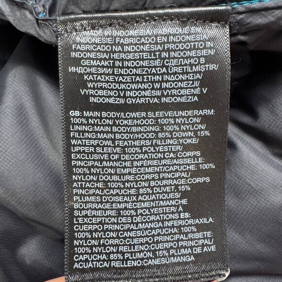 The North Face 700 Down Puffer Jacket – Blue/Black – Hooded Size M - Picture 11 of 16